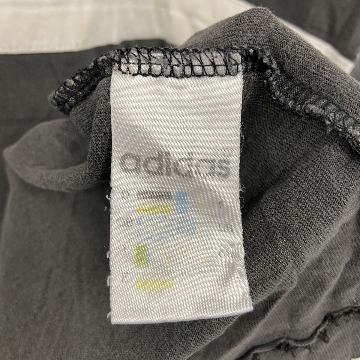 adidas　アディダス　半袖Tシャツ　Vネック　ボーダー　黒　ブラック　白　ホワイト　Lサイズ　古着