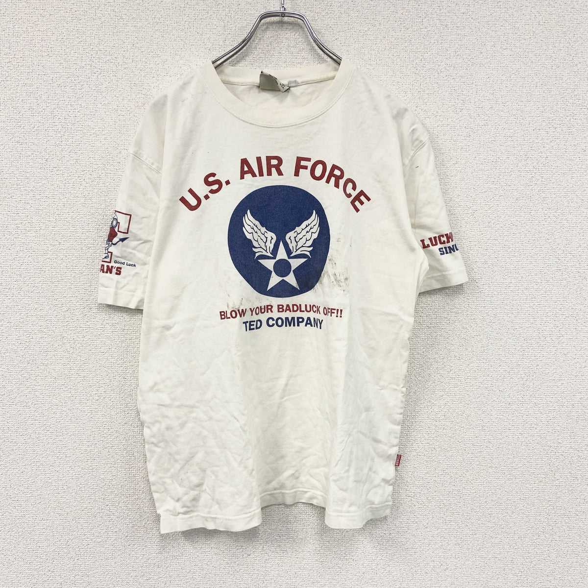 TEDMAN　テッドマン　半袖プリントTシャツ　白　ホワイト　42サイズ　古着