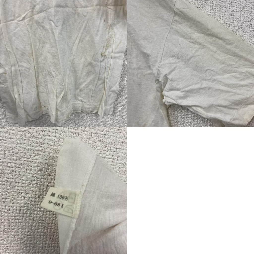Lite　半袖プリントTシャツ　シングルステッチ　ヴィンテージ　白　ホワイト カットソー メンズ コットン 古着