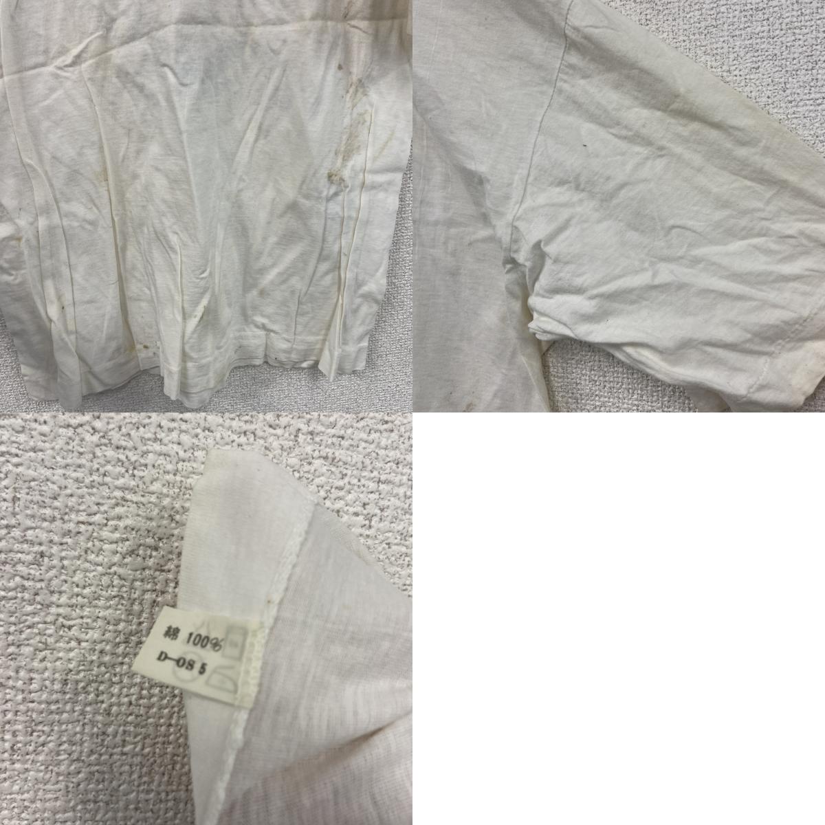 Lite　半袖プリントTシャツ　シングルステッチ　ヴィンテージ　白　ホワイト カットソー メンズ コットン 古着