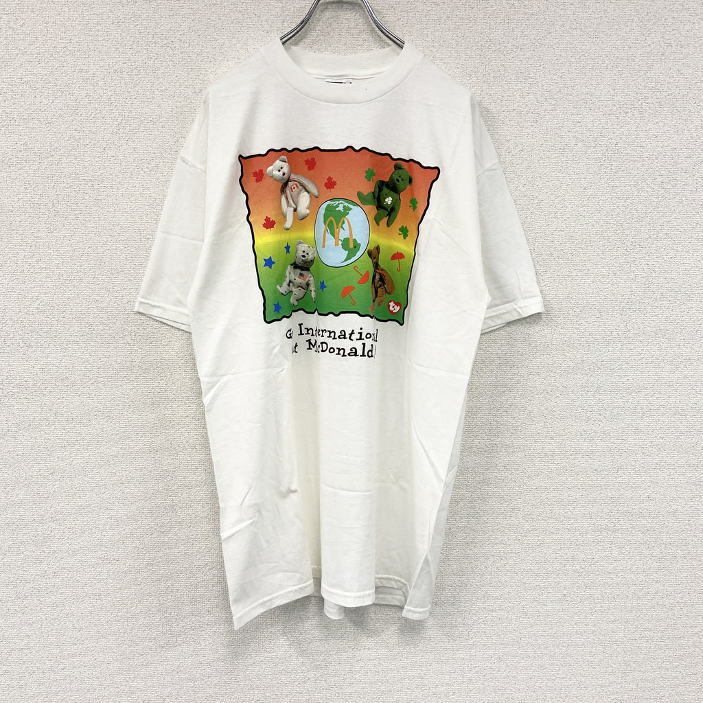 JERZEES　ジャージーズ　半袖プリントTシャツ　白　ホワイト　Lサイズ　古着