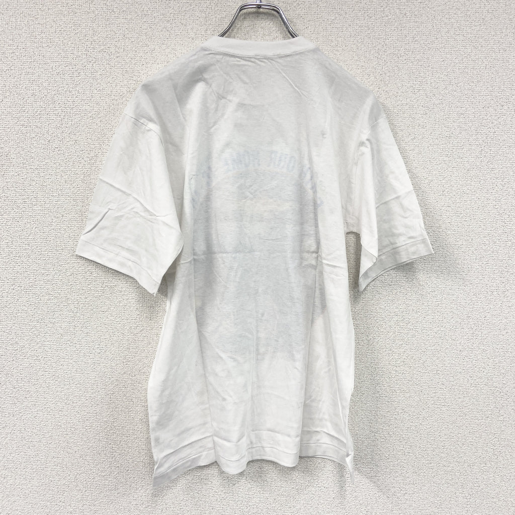Chrisutian Lassen　クリスチャン・ラッセン　半袖プリントTシャツ　シングルステッチ　ヴィンテージ　白　ホワイト　古着