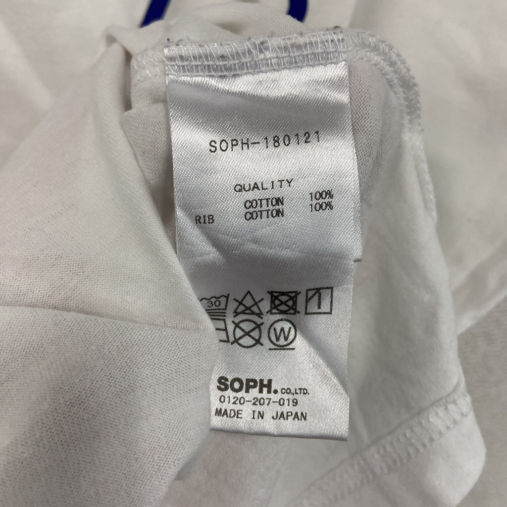 SOPHNET.　ソフネット　半袖プリントTシャツ　白　ホワイト　Mサイズ　古着