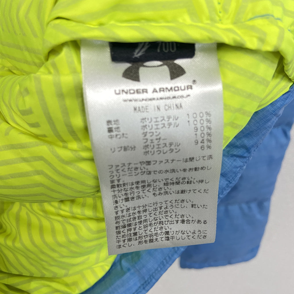 UNDER ARMOUR　アンダーアーマー　ダウンジャケット　ダウン90％　水色　ライトブルー　古着