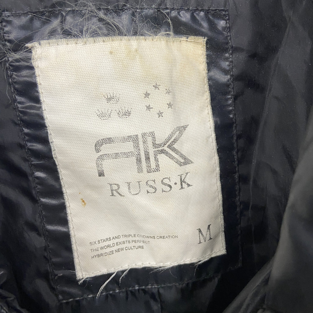 RUSS・K　ラスケー　中綿ジャケット　黒　ブラック　Mサイズ ダウン ダウンアウター メンズ 古着