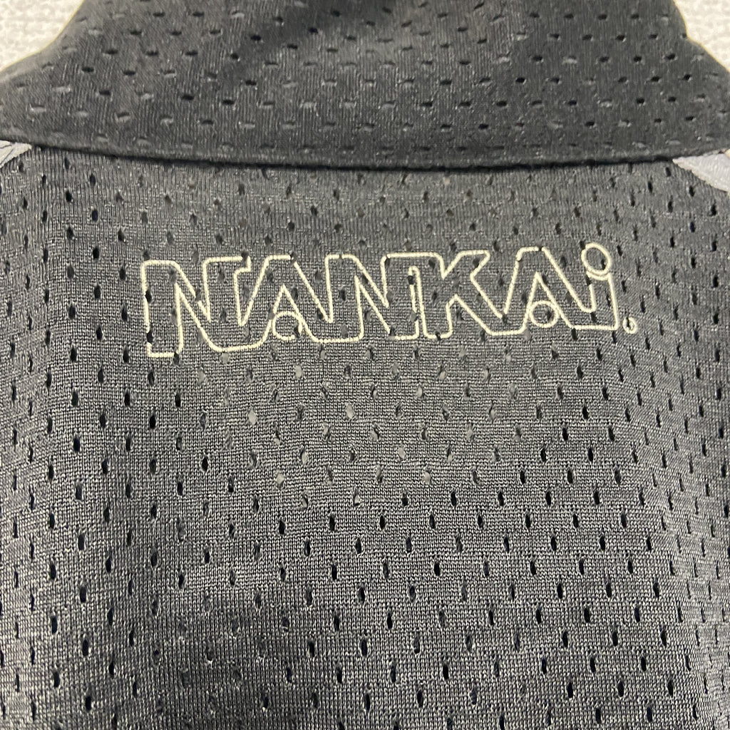 NANKAI　トラックジャケット/ジャージ　メッシュジャケット　黒　ブラック　グレー　Sサイズ　古着