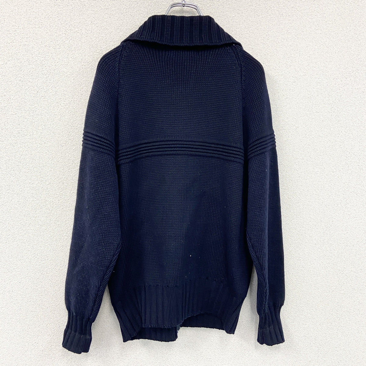 CERRUTI 1881　フルジップニットカーディガン　紺　ネイビー　Lサイズ　古着