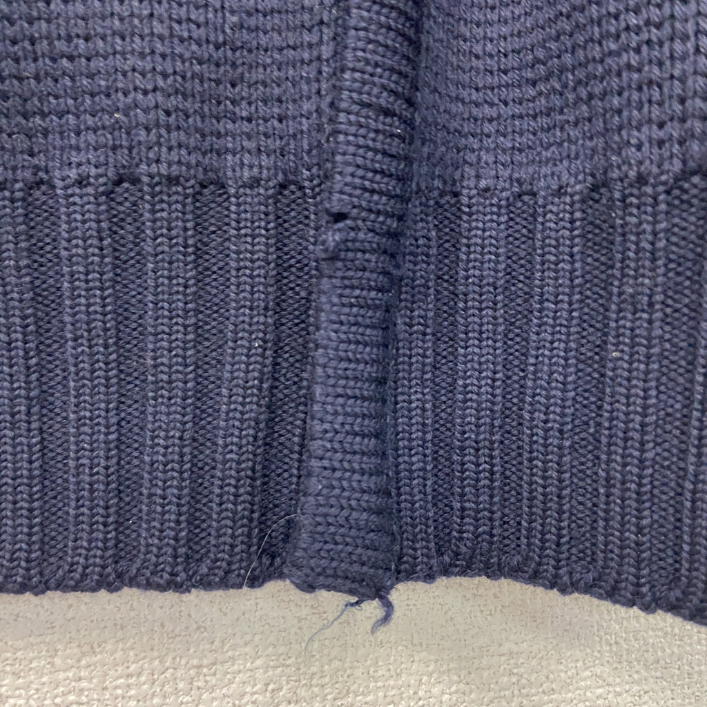 CERRUTI 1881　フルジップニットカーディガン　紺　ネイビー　Lサイズ　古着
