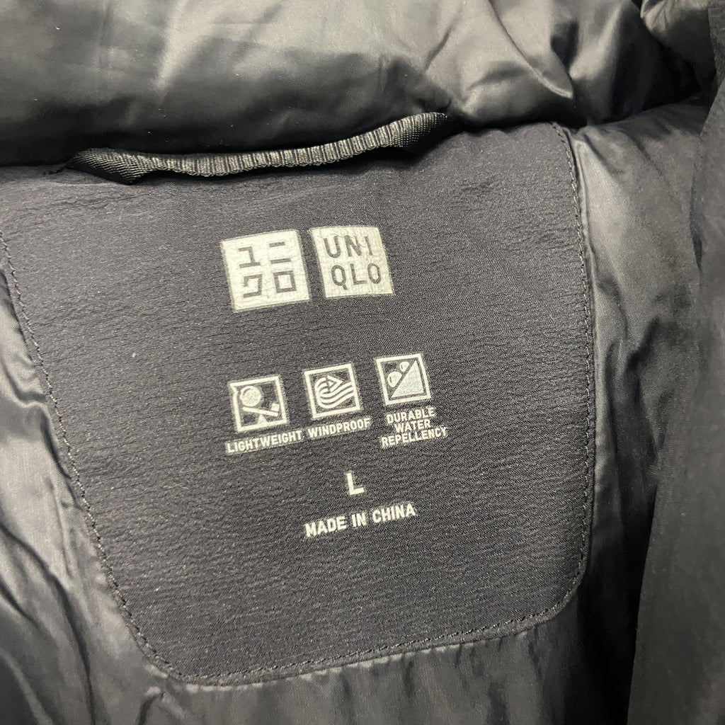 UNIQLO　ユニクロ　ダウンジャケット　ダウン90％　黒　ブラック　Lサイズ　古着