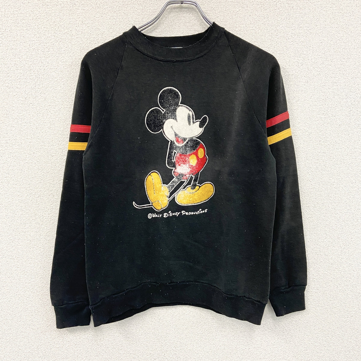 Disney　ディズニー　ミッキーマウス　スウェット/トレーナー　黒　ブラック　古着