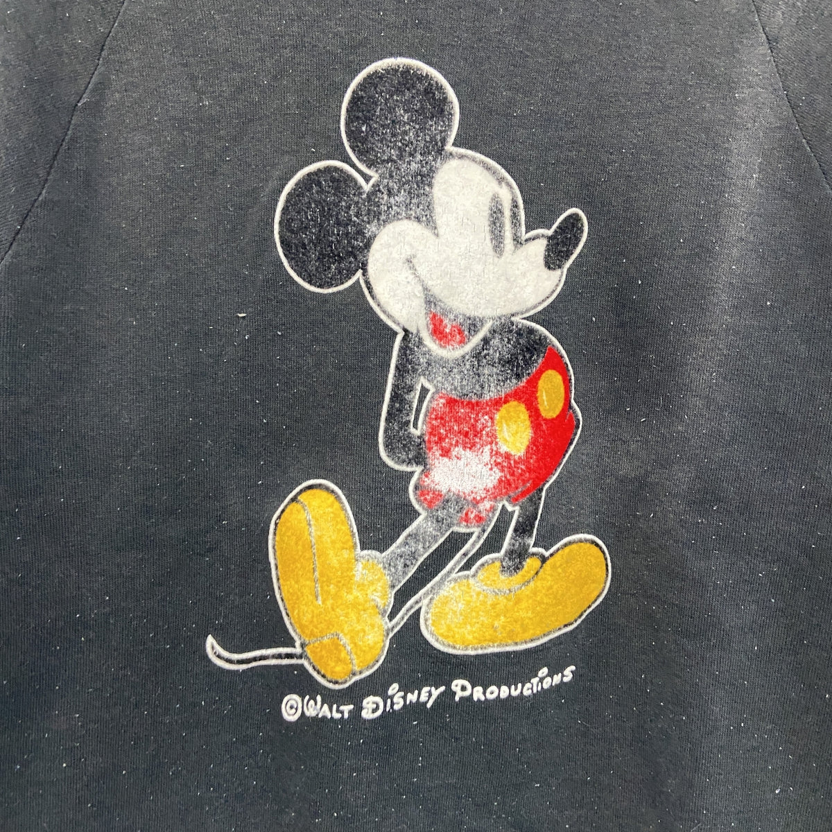 Disney　ディズニー　ミッキーマウス　スウェット/トレーナー　黒　ブラック　古着