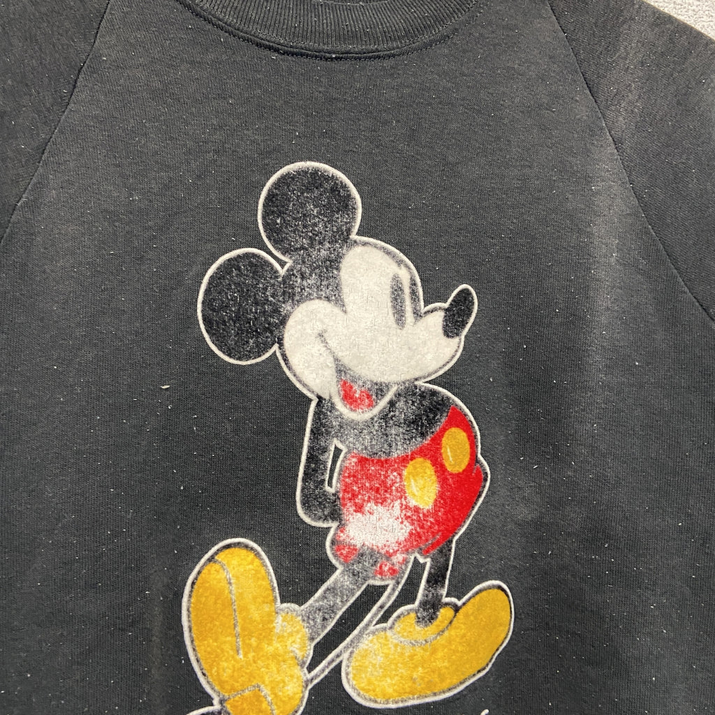 Disney　ディズニー　ミッキーマウス　スウェット/トレーナー　黒　ブラック　古着