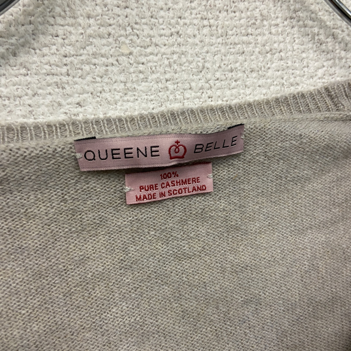 QUEENE AND BELLE　クイーンアンドベル　カシミヤニットセーター　グレー　Sサイズ　古着
