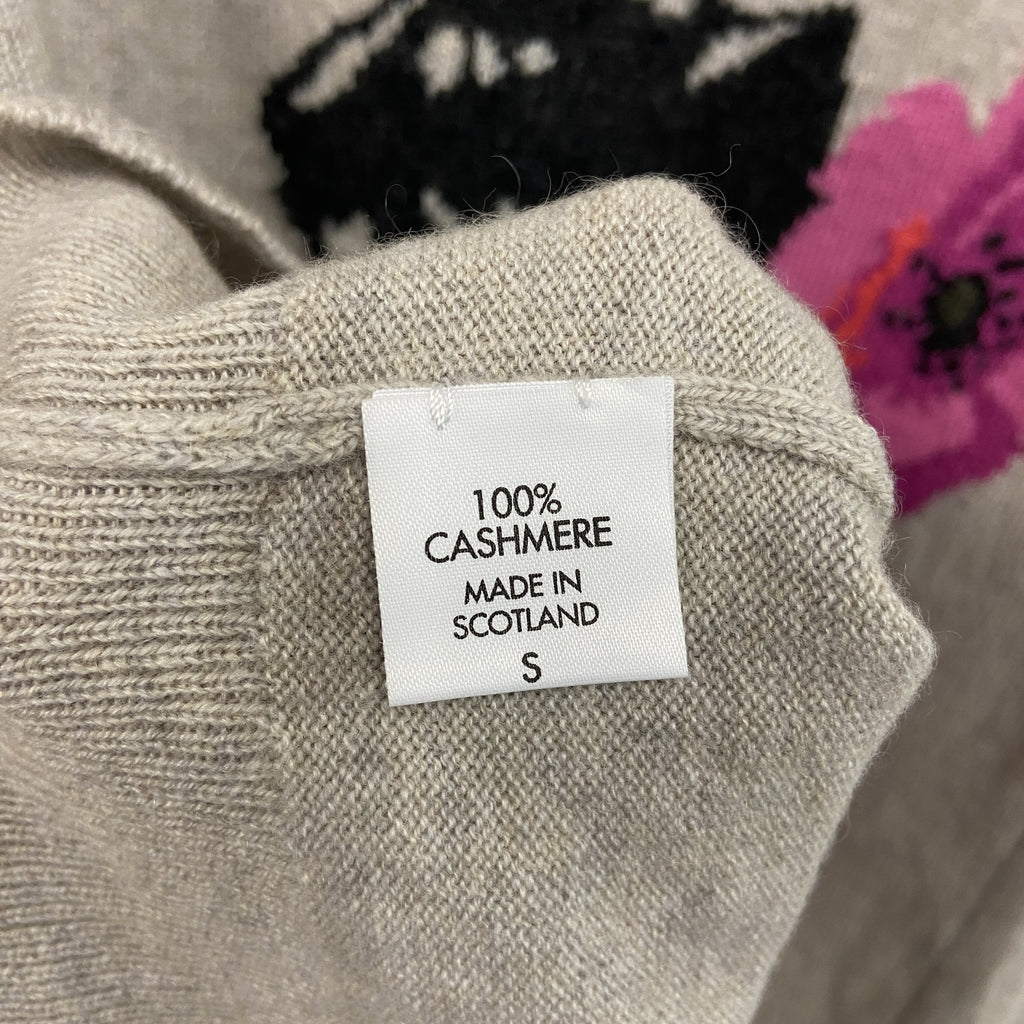 QUEENE AND BELLE　クイーンアンドベル　カシミヤニットセーター　グレー　Sサイズ　古着