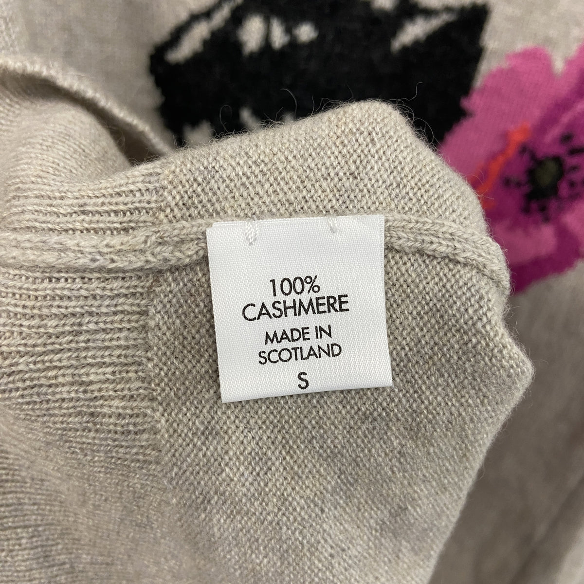 QUEENE AND BELLE　クイーンアンドベル　カシミヤニットセーター　グレー　Sサイズ　古着