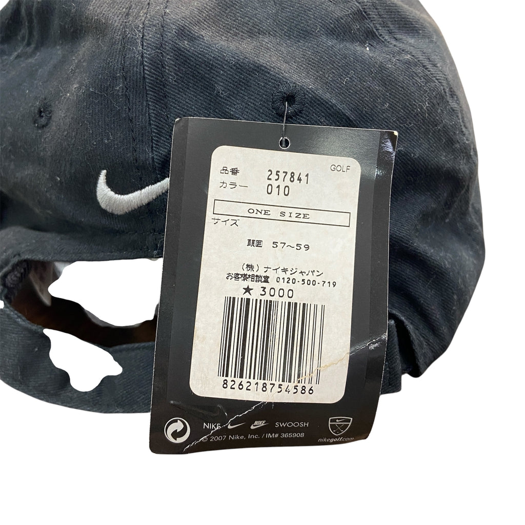 NIKE GOLF　ナイキゴルフ　ゴルフキャップ　黒　ブラック　古着