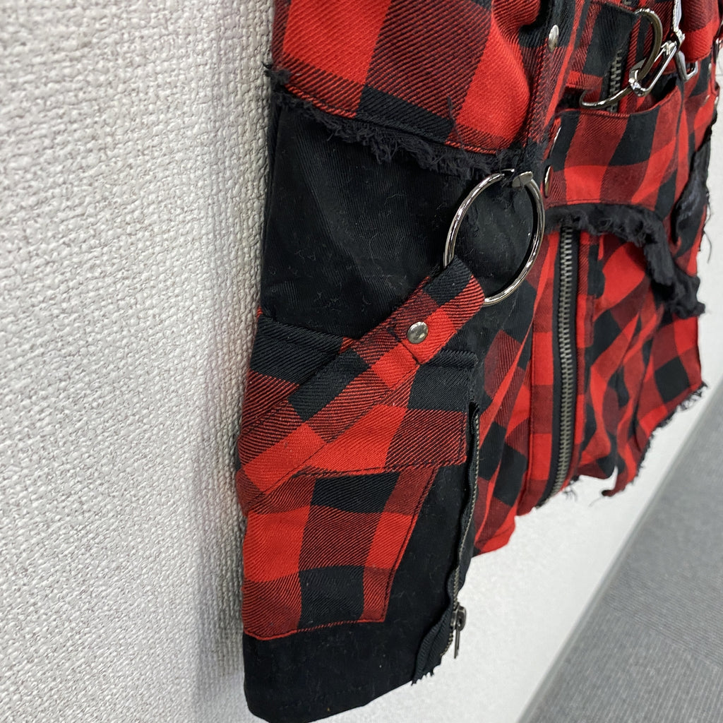 SEX POT ReVenGe　セックスポットリベンジ　ワンピース　チェック柄　赤　黒　レッド　ブラック　Lサイズ　古着