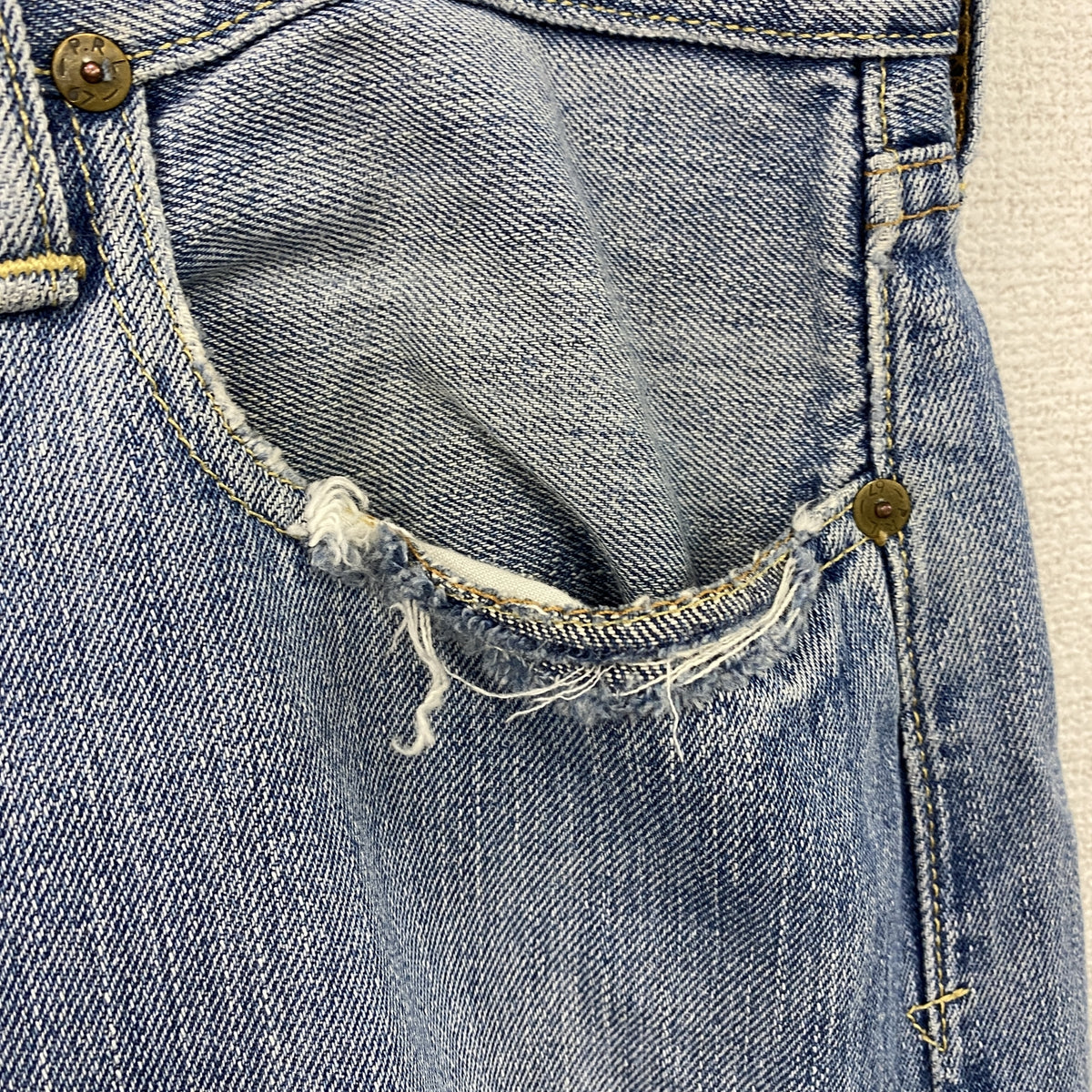 POLO RALPH LAUREN　ポロラルフローレン　デニムパンツジーンズ　ジップフライ　インディゴ　W33サイズ　古着