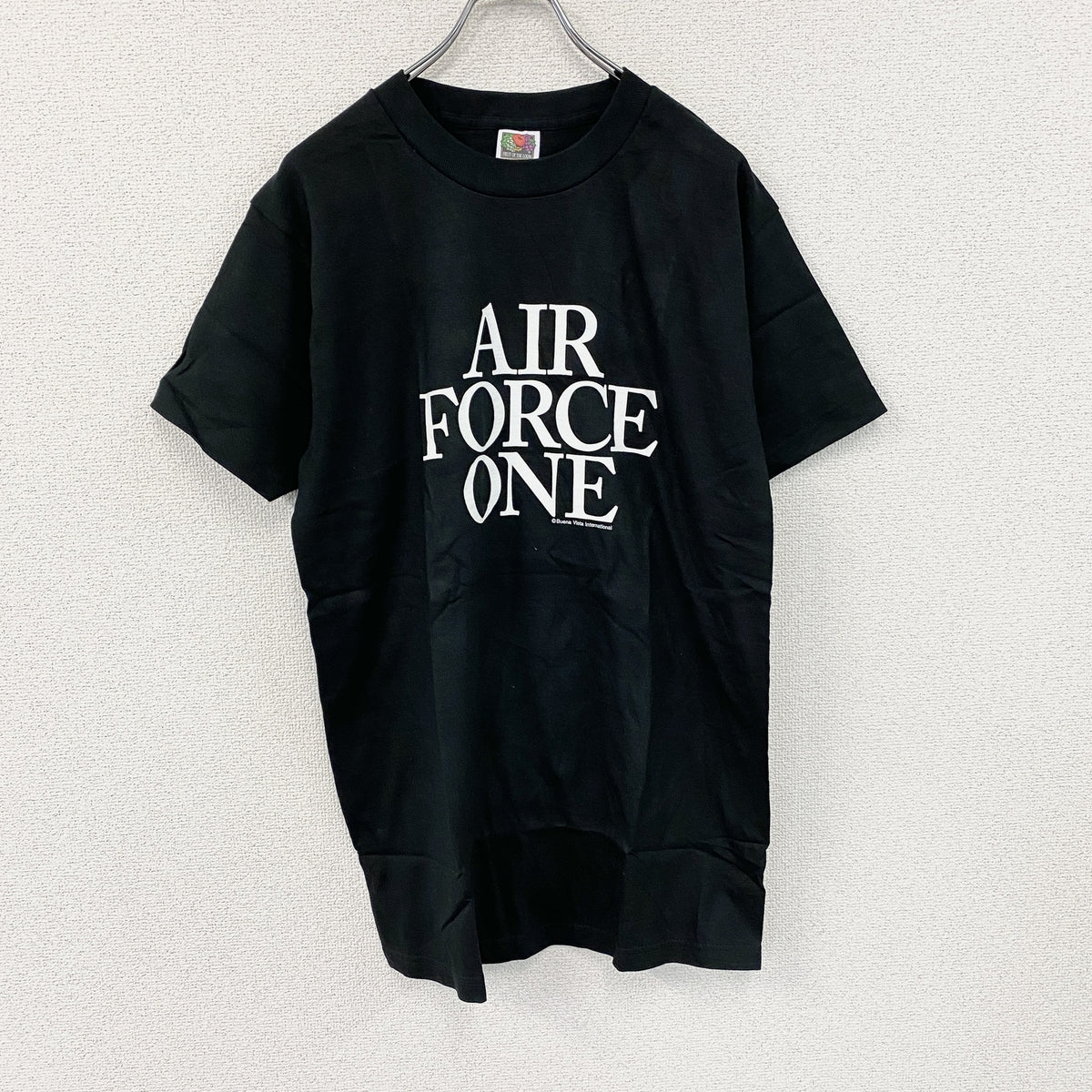 FRUIT OF THE LOOM　フルーツオブザルーム　半袖プリントTシャツ　シングルステッチ　ヴィンテージ　黒　ブラック　Mサイズ カットソー メンズ コットン 古着