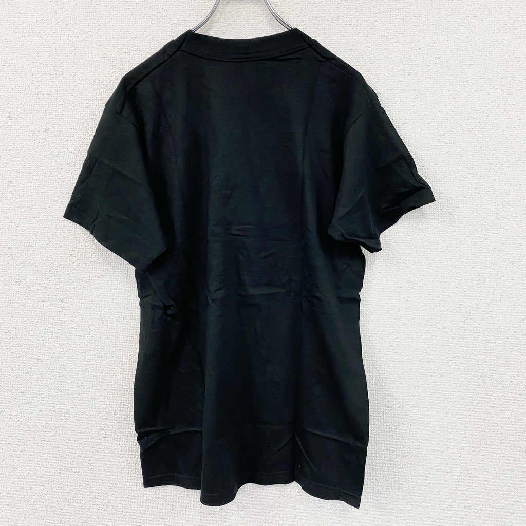 FRUIT OF THE LOOM　フルーツオブザルーム　半袖プリントTシャツ　シングルステッチ　ヴィンテージ　黒　ブラック　Mサイズ カットソー メンズ コットン 古着