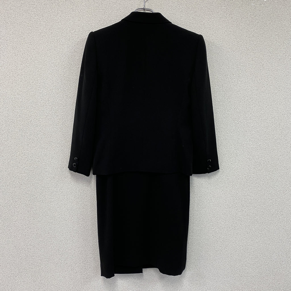 SOIR BENIR　ソワールベニール　冠婚葬祭セットアップ/喪服　ワンピース　黒　ブラック　9サイズ　古着
