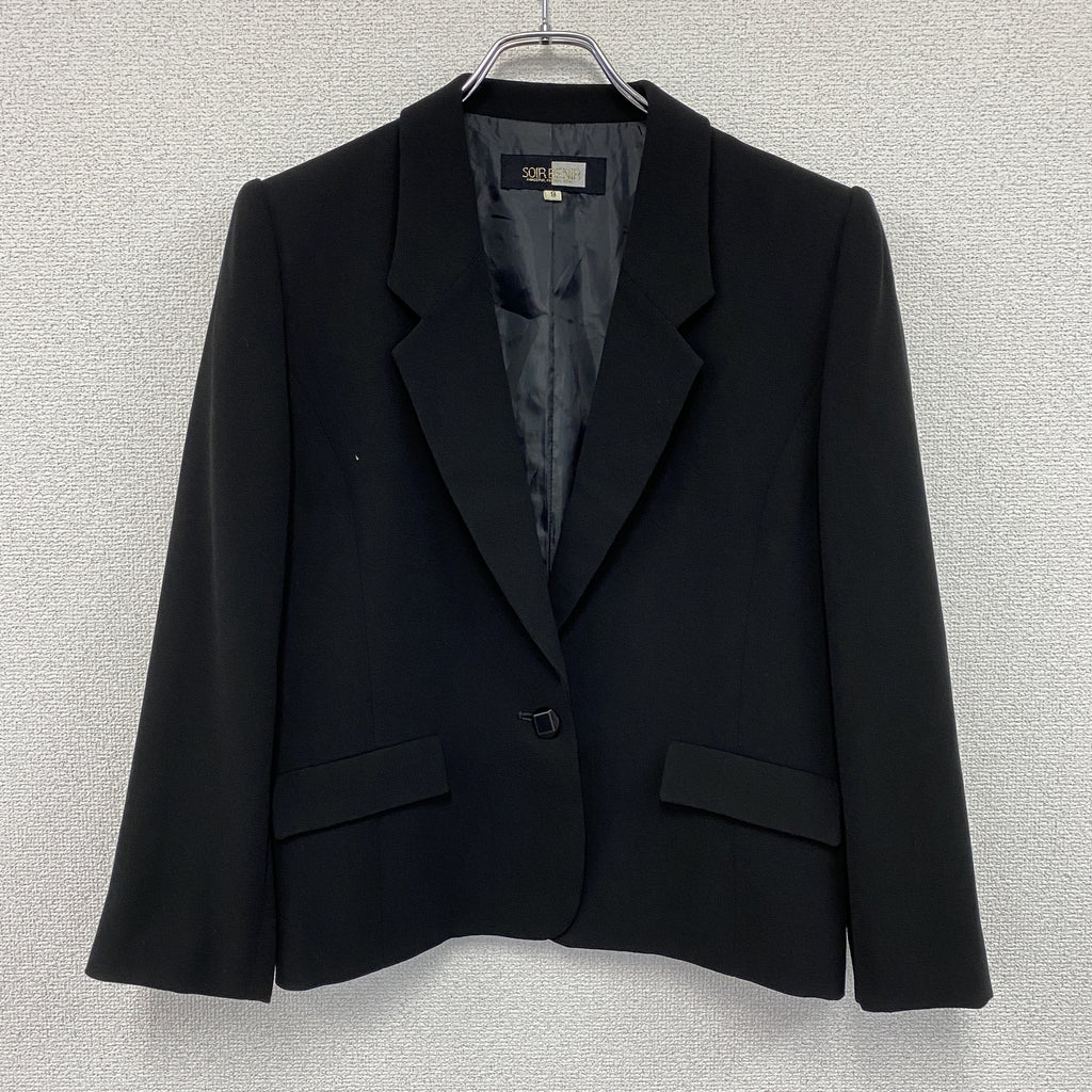 SOIR BENIR　ソワールベニール　冠婚葬祭セットアップ/喪服　ワンピース　黒　ブラック　9サイズ　古着