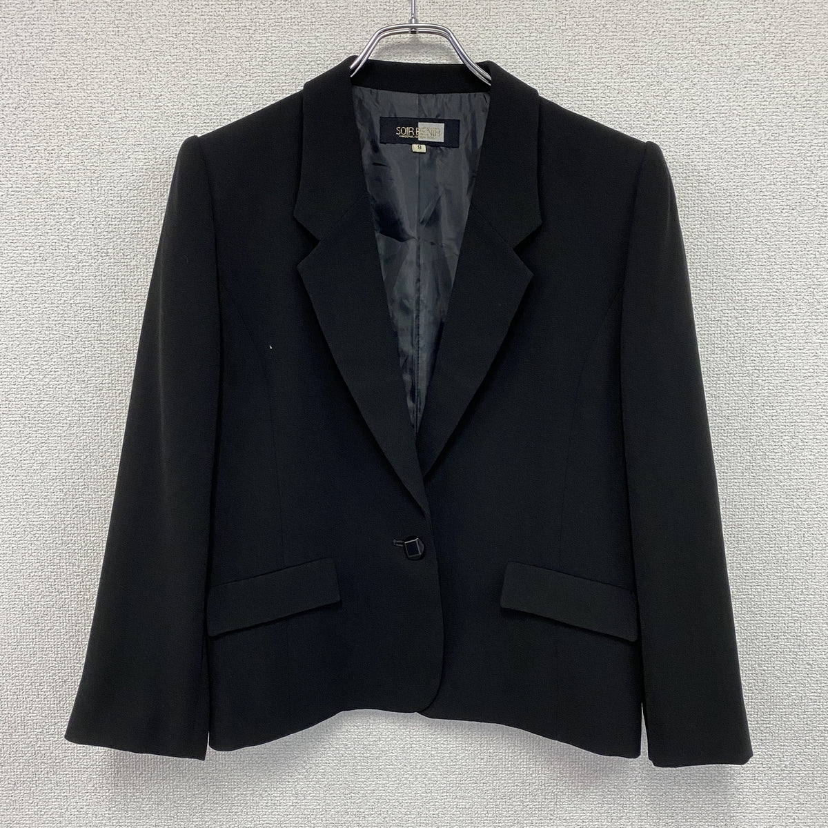 SOIR BENIR　ソワールベニール　冠婚葬祭セットアップ/喪服　ワンピース　黒　ブラック　9サイズ　古着