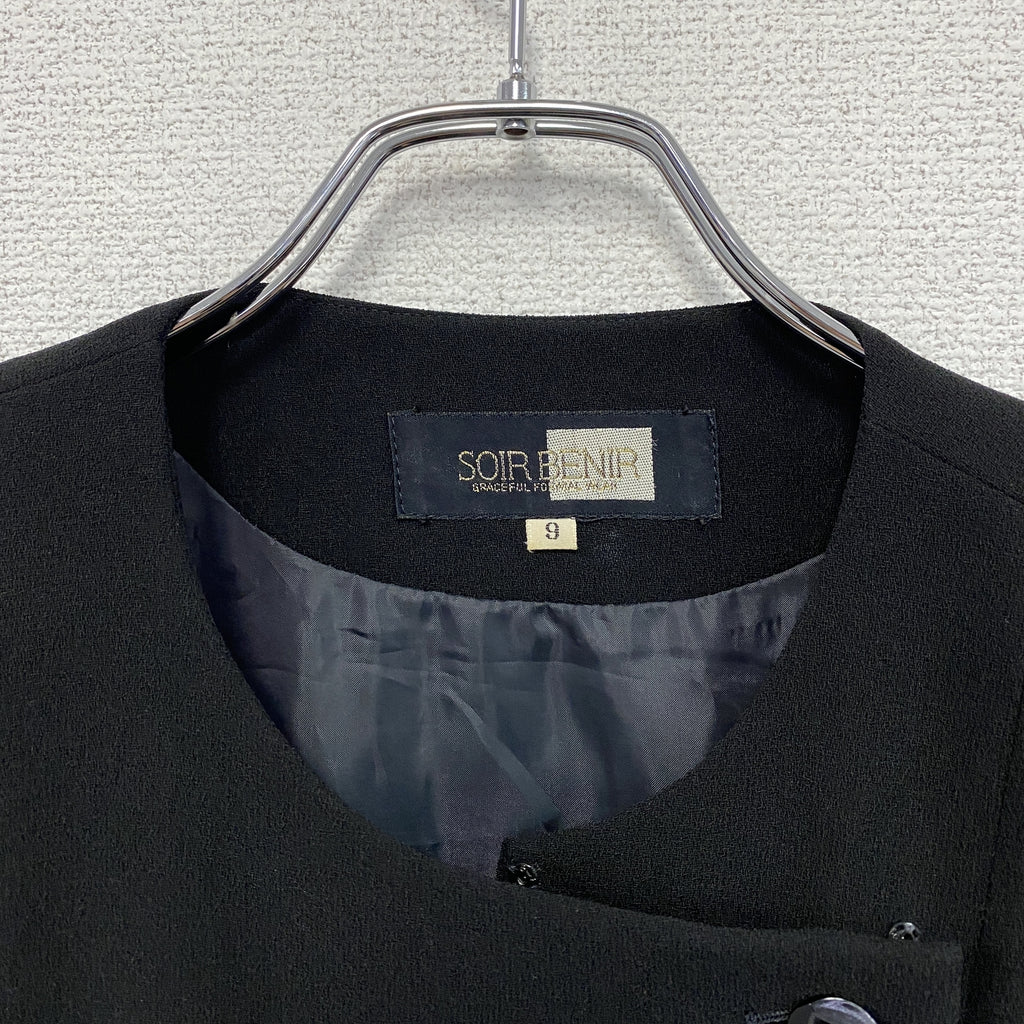 SOIR BENIR　ソワールベニール　冠婚葬祭セットアップ/喪服　ワンピース　黒　ブラック　9サイズ　古着