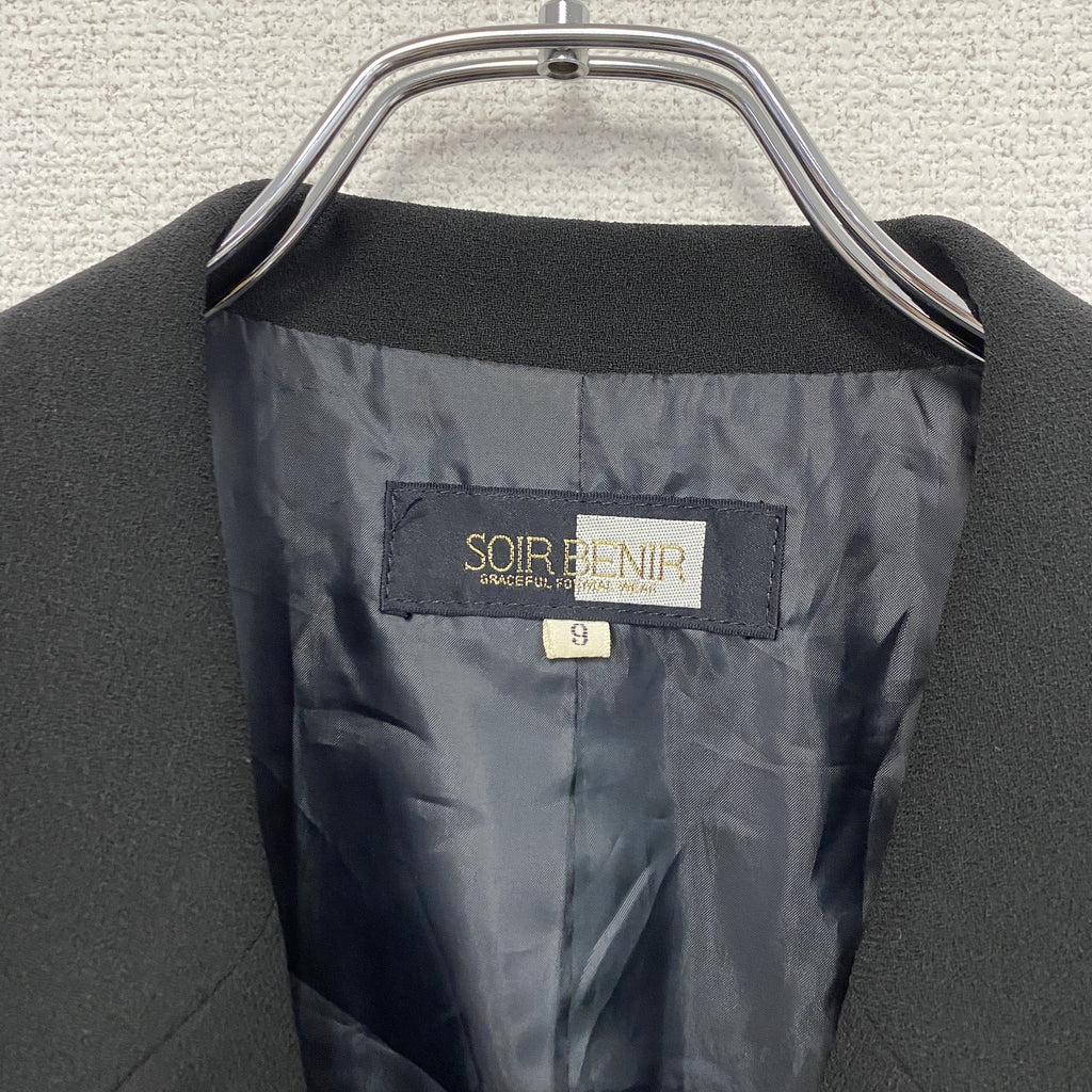 SOIR BENIR　ソワールベニール　冠婚葬祭セットアップ/喪服　ワンピース　黒　ブラック　9サイズ　古着