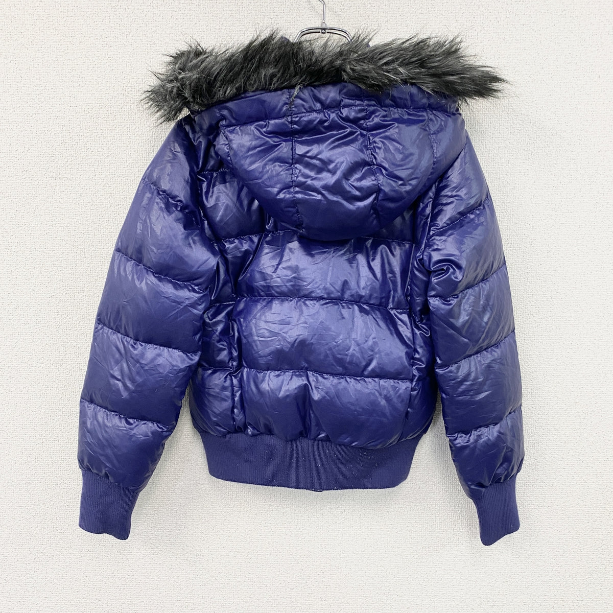 Down Collection　ダウンコレクション　UNIQLO　ユニクロ　ダウンジャケット　フーディー　紫　パープル　Sサイズ　古着