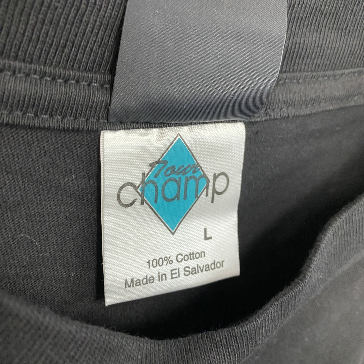 Tour champ　ツアーチャンプ　半袖プリントTシャツ　黒　ブラック　Lサイズ カットソー メンズ コットン 古着