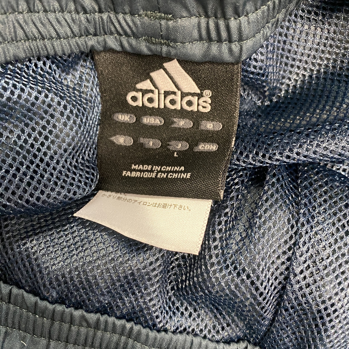 adidas　アディダス　ウィンドブレーカーパンツ　紺　ネイビー　Lサイズ　古着