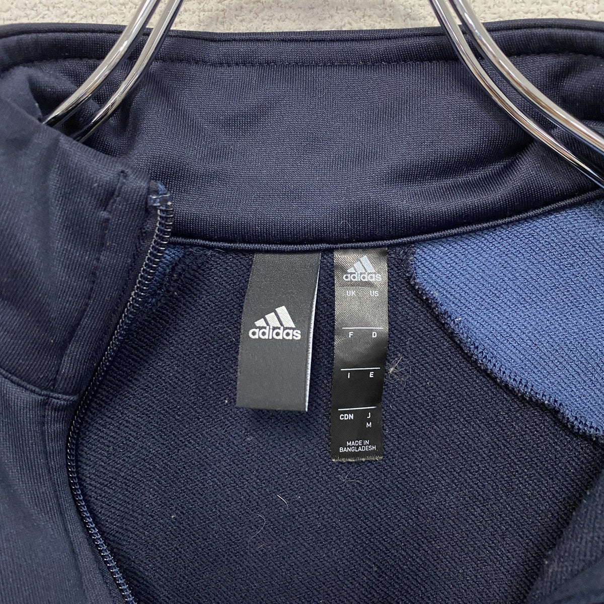 adidas　アディダス　トラックジャケット/ジャージ　紺　ネイビー　Mサイズ　古着