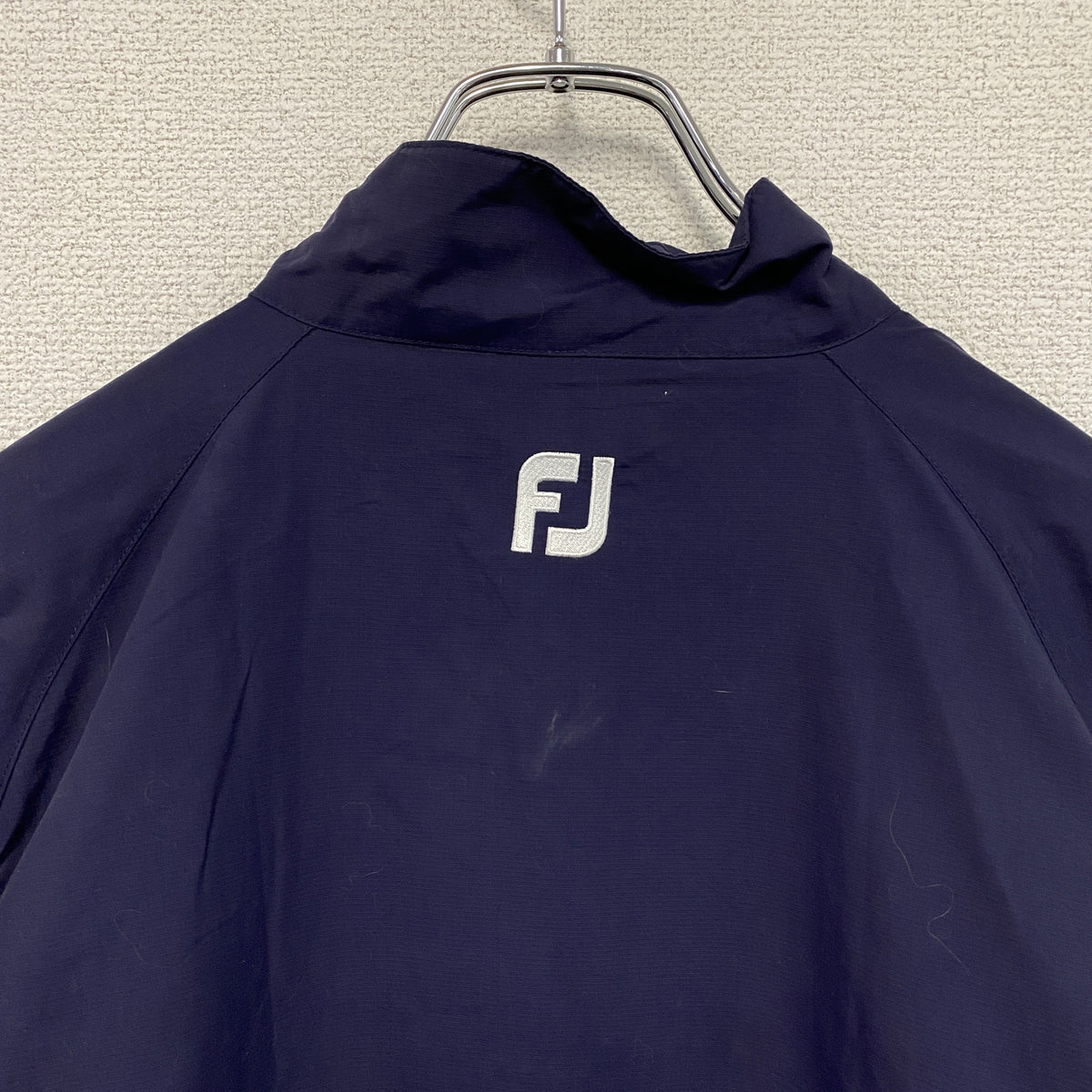 FootJoy　フットジョイ　ハーフジップ半袖プルオーバーシャツ　紺　ネイビー　Sサイズ　古着