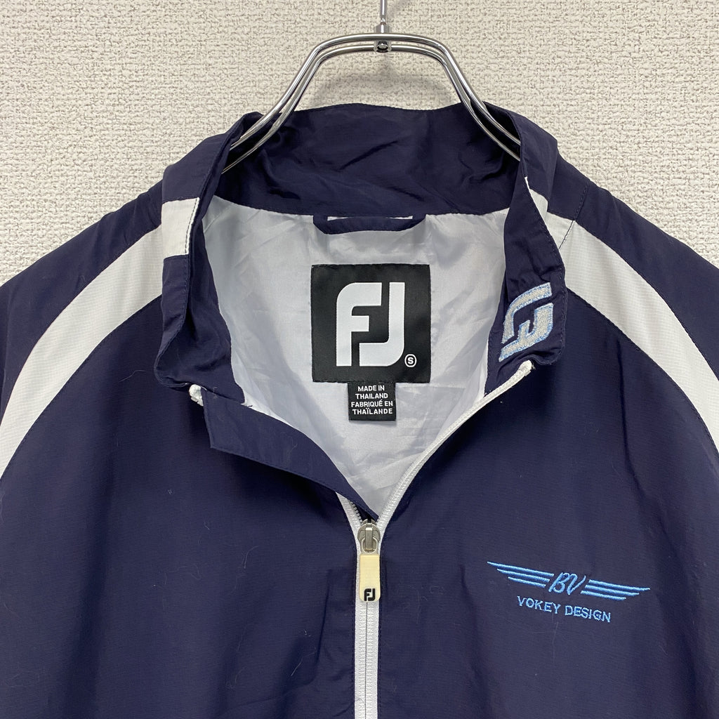 FootJoy　フットジョイ　ハーフジップ半袖プルオーバーシャツ　紺　ネイビー　Sサイズ　古着