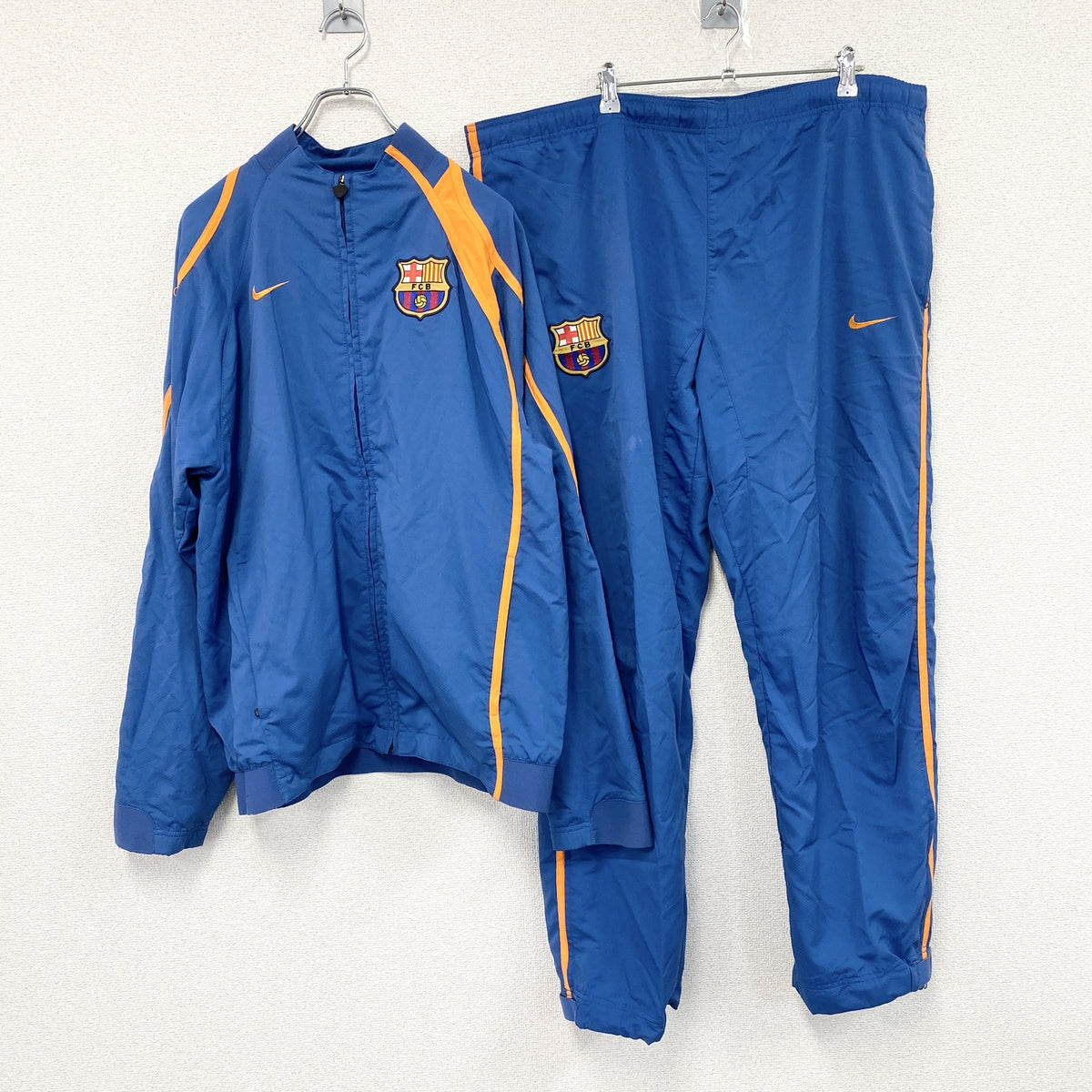NIKE　ナイキ　ジャージセットアップ　トラックジャケット　トラックパンツ　青　ブルー　XLサイズ　古着