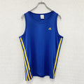 adidas　アディダス　タンクトップ　青　ブルー　Lサイズ　古着