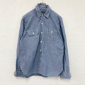 OshKosh　オシュコシュ　長袖シャンブレーワークシャツ　青　ブルー　Mサイズ　古着