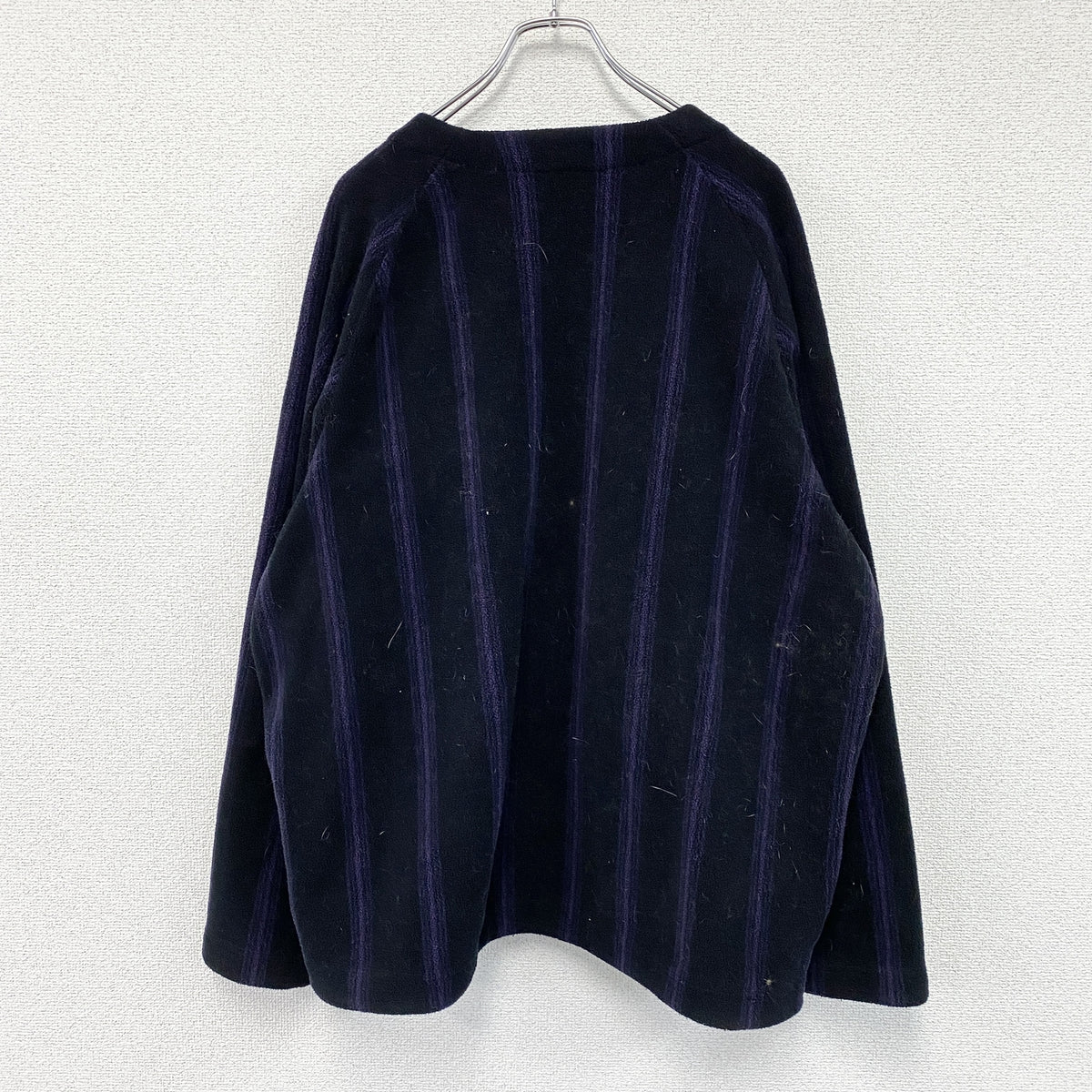 UNIQLO　ユニクロ　NEEDLES　ニードルス　フリースオーバーサイズカーディガン　黒　ブラック　紫　パープル　XLサイズ　古着