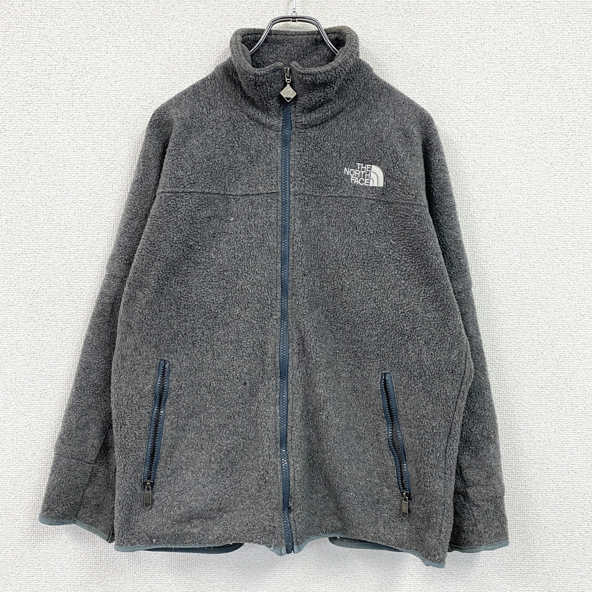 THE NORTH FACE　ザ・ノースフェイス　フルジップフリースジャケット　グレー　Lサイズ　古着