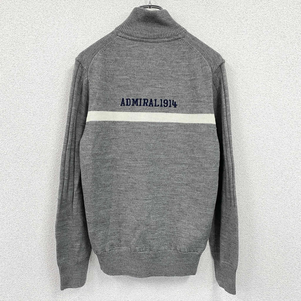Admiral　アドミラル　GOLF　ハーフジップニットセーター　グレー　Mサイズ　古着