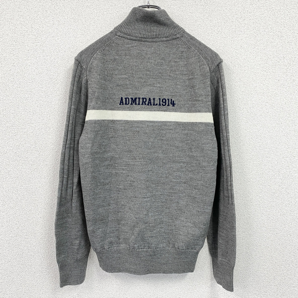 Admiral　アドミラル　GOLF　ハーフジップニットセーター　グレー　Mサイズ　古着