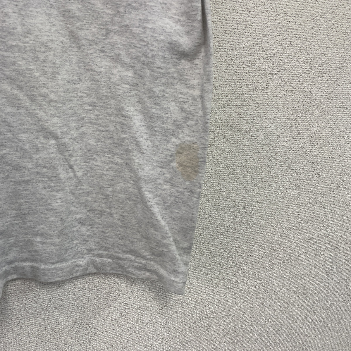 COTTON DELUXE　半袖ヘンリーネックTシャツ　シングルステッチ　ヴィンテージ　グレー　緑　グリーン　XLサイズ　古着