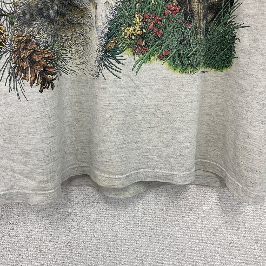 JERZEES　ジャージーズ　半袖プリントTシャツ　シングルステッチ　ヴィンテージ　グレー　Mサイズ　古着