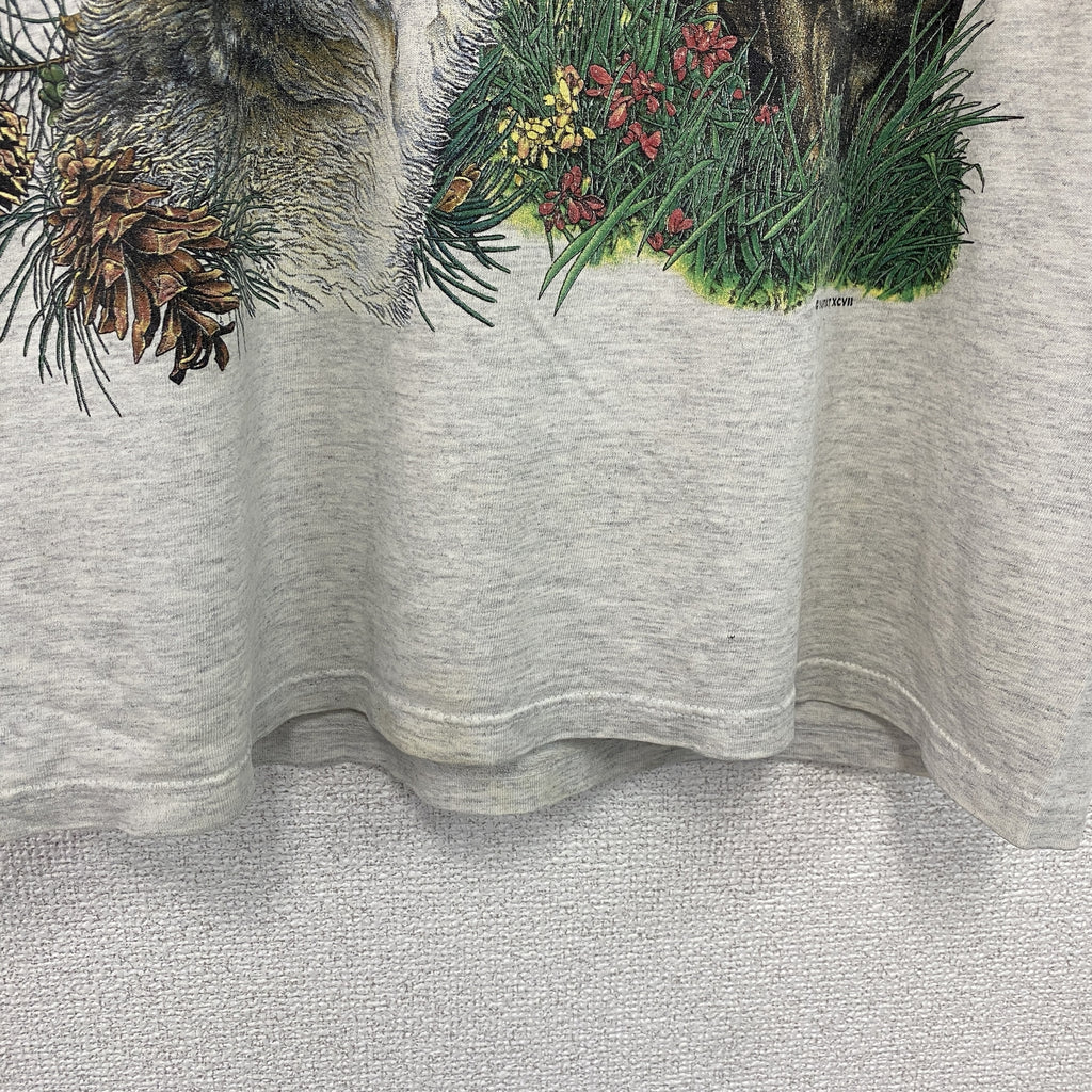 JERZEES　ジャージーズ　半袖プリントTシャツ　シングルステッチ　ヴィンテージ　グレー　Mサイズ　古着