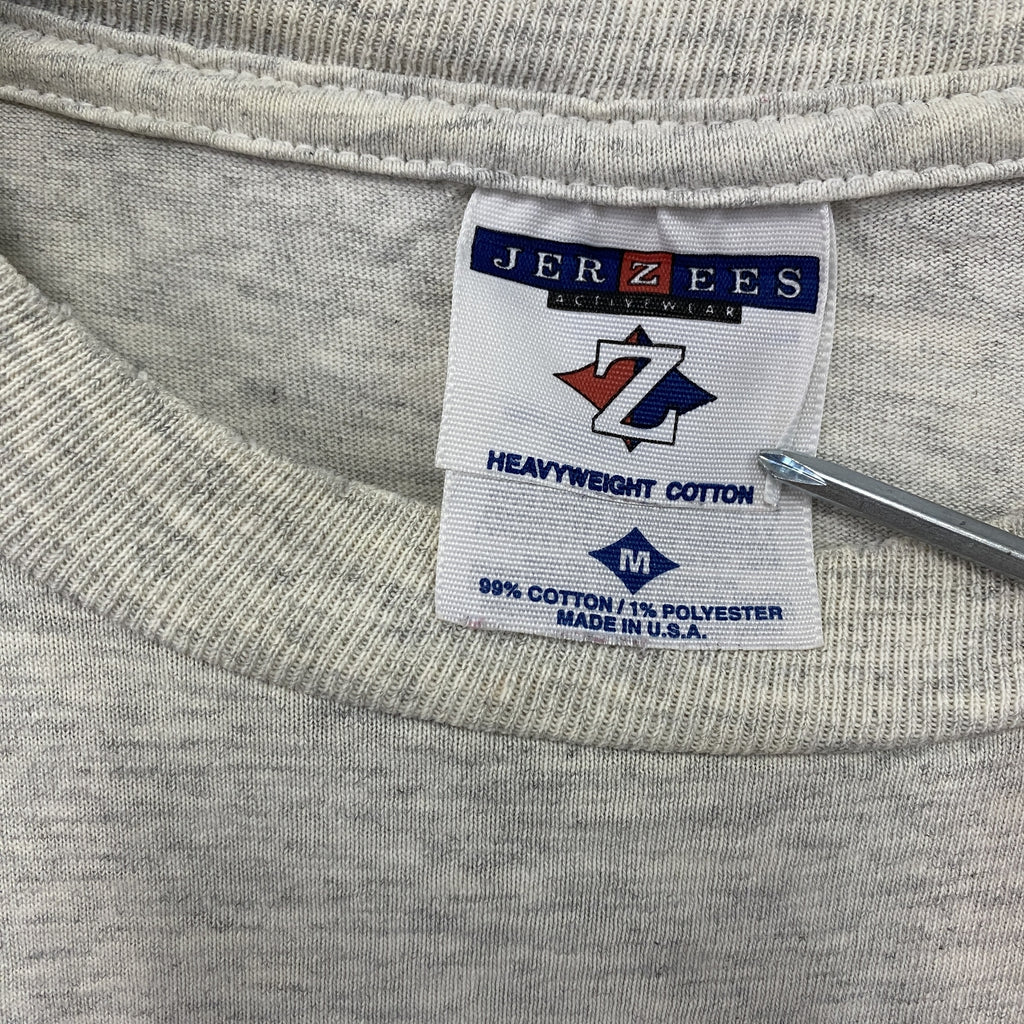 JERZEES　ジャージーズ　半袖プリントTシャツ　シングルステッチ　ヴィンテージ　グレー　Mサイズ　古着