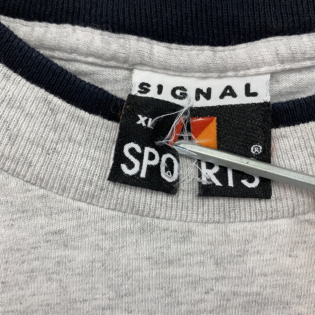 SIGNAL SPORTS　半袖プリントTシャツ　シングルステッチ　ヴィンテージ 　アニマル　グレー　XLサイズ　古着