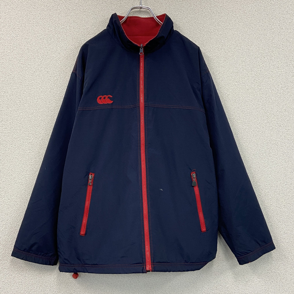 canterbury　カンタベリー　ブルゾン/スイングトップ　リバーシブル　フリース　紺　ネイビー　Mサイズ　古着