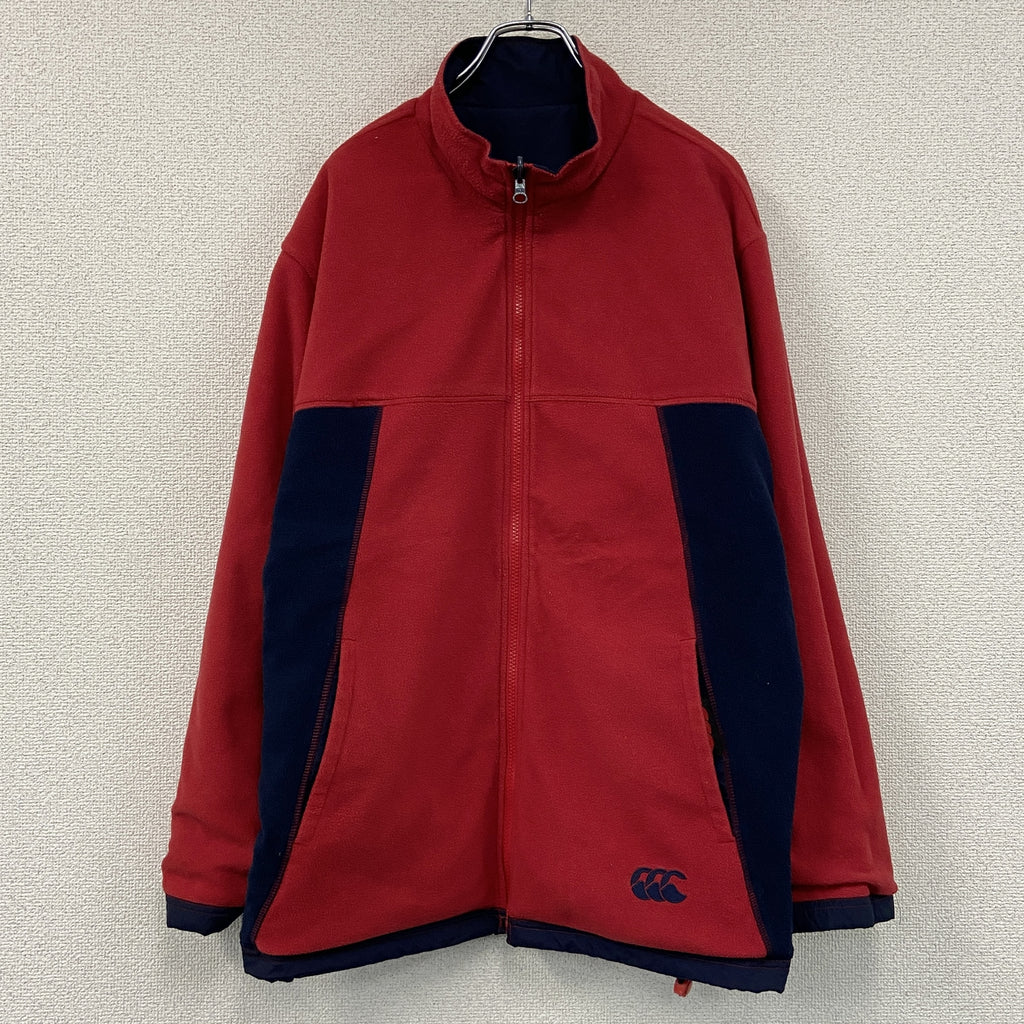 canterbury　カンタベリー　ブルゾン/スイングトップ　リバーシブル　フリース　紺　ネイビー　Mサイズ　古着
