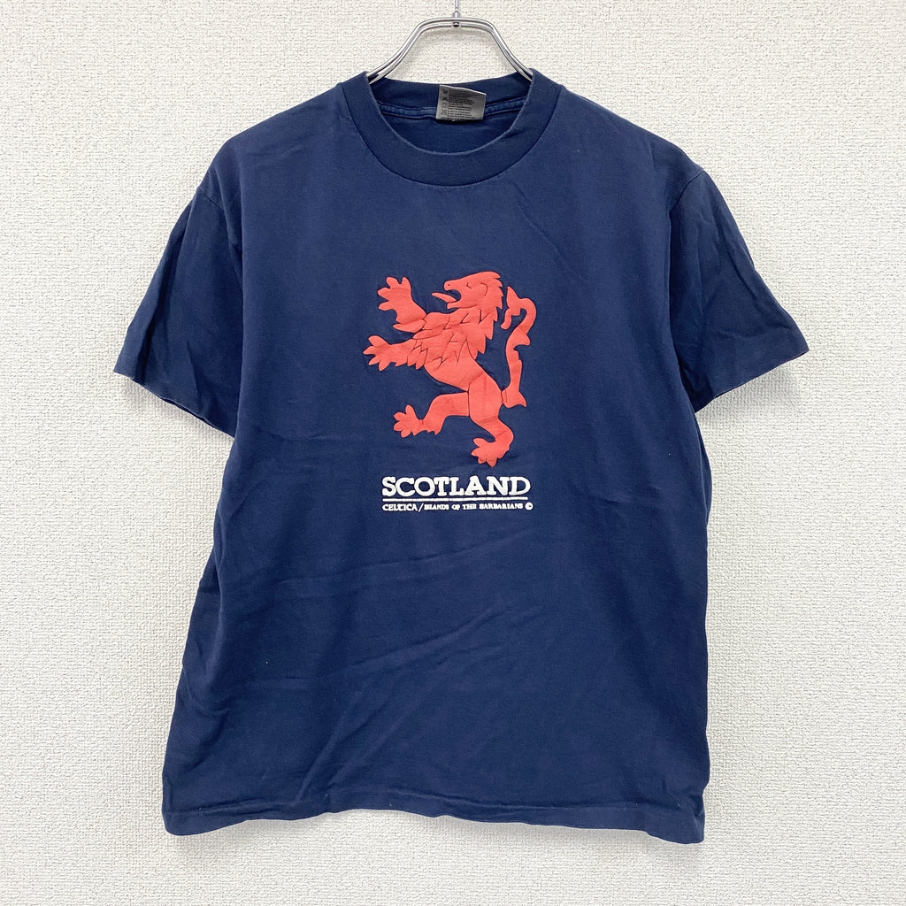 ONEITA　オニータ　半袖プリントTシャツ　シングルステッチ　ヴィンテージ 　紺　ネイビー　Mサイズ　古着